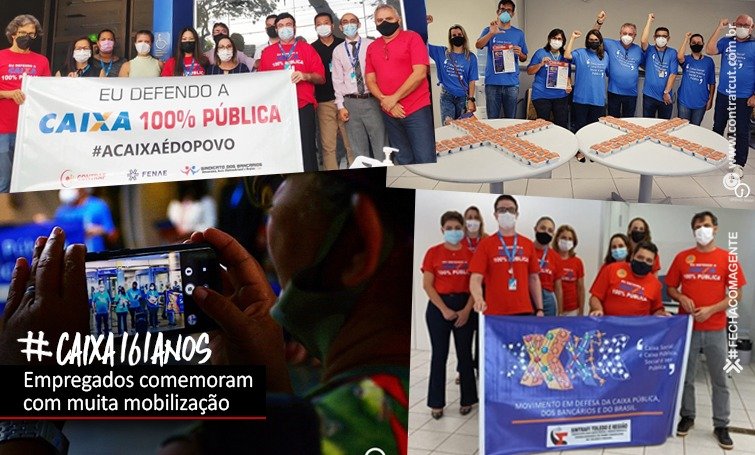 Mobilização dos empregados marca aniversário da Caixa