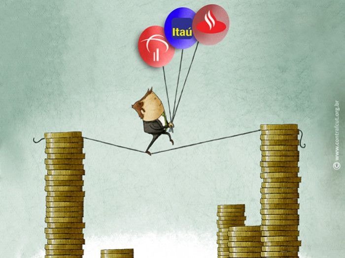 Lucro dos bancos disparam, enquanto o endividamento das famílias aprofunda no Brasil